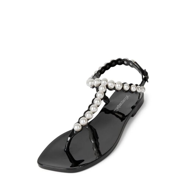 Jeffrey Campbell Women's Pearlesque Embellished Thong Sandals - Picture 1 of 4